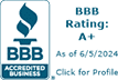 A bbb rating for the building and construction company